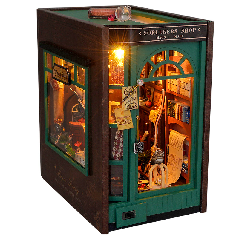 Model Kit Japan Shop - DIY книжный уголок, наборы полки, деревянная