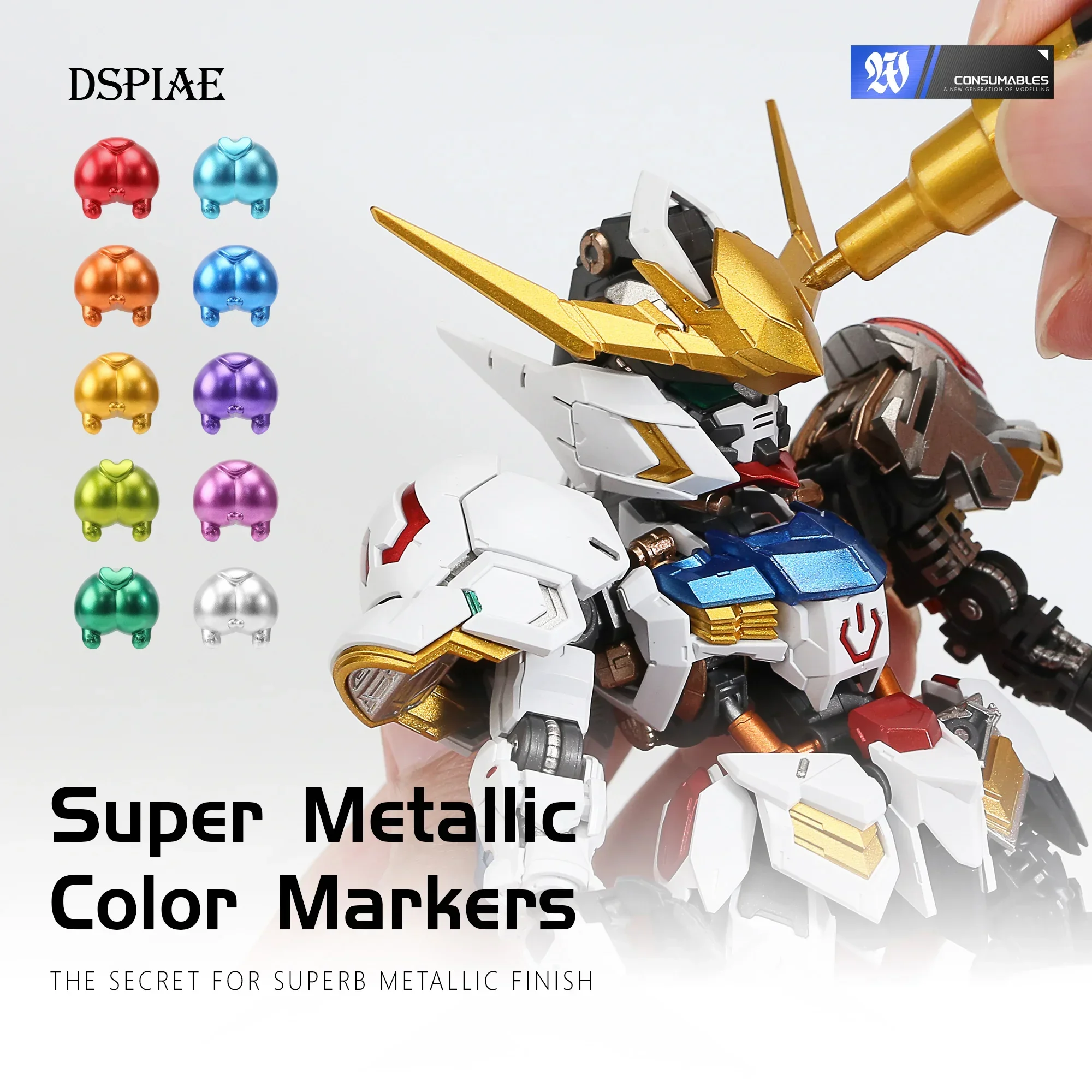 Маркер-кисть DSPIAE MKA Super  – обзор и цена Metallic Paint Set